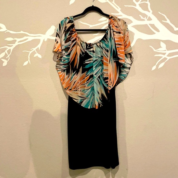 🆕JM Collection off the shoulders dress Sz 0X D9 - Picture 4 of 5